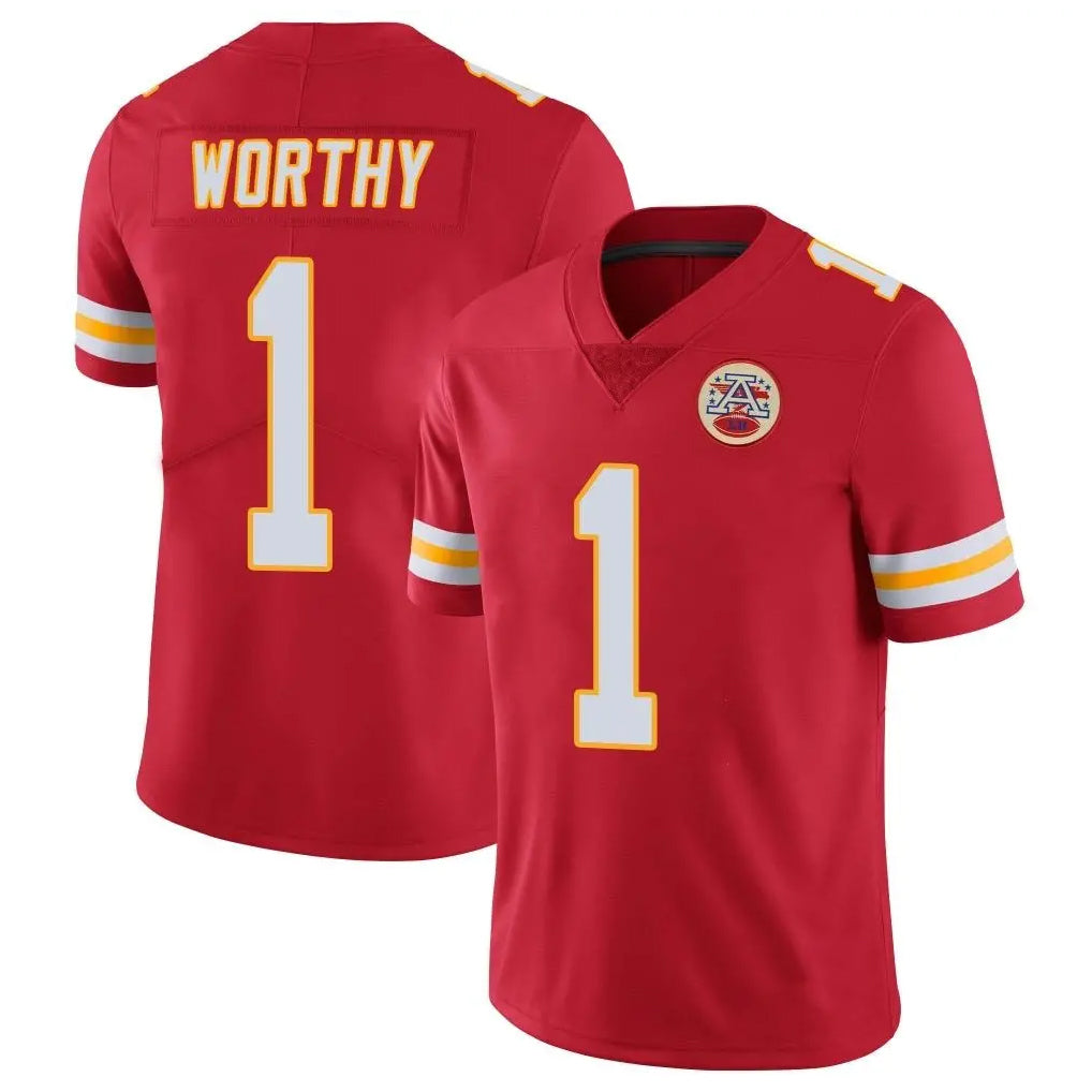 KC.Chiefs #1 Xavier Worthy Player Red Limited Vapor Untouchable Home Game Gdoa Stitched Jerseys