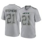 NY.Jets #21 Brandon Stephens Player Gray Limited Atmosphere Fashion Home Game Gdoa Stitched Jerseys