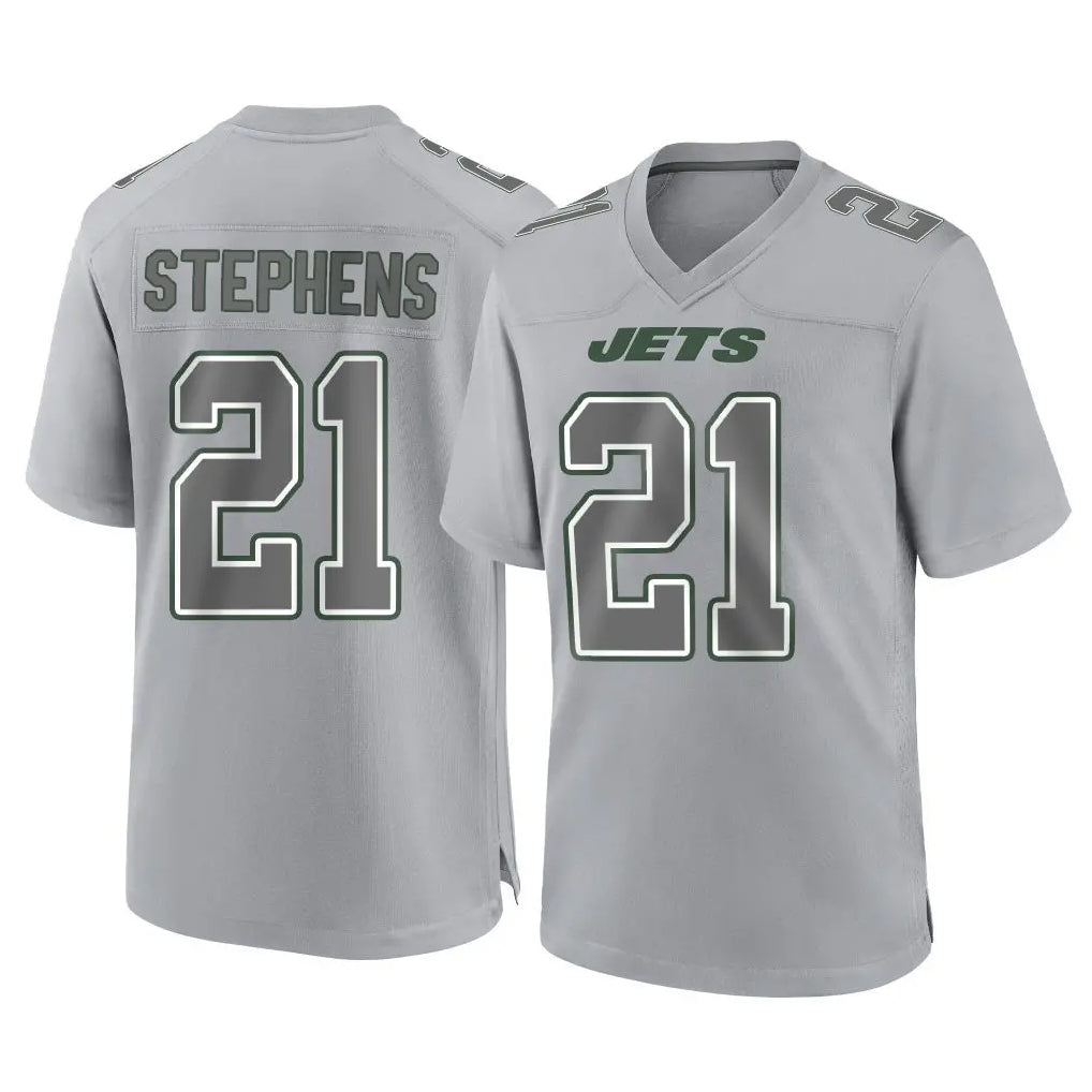 NY.Jets #21 Brandon Stephens Player Gray Limited Atmosphere Fashion Home Game Gdoa Stitched Jerseys