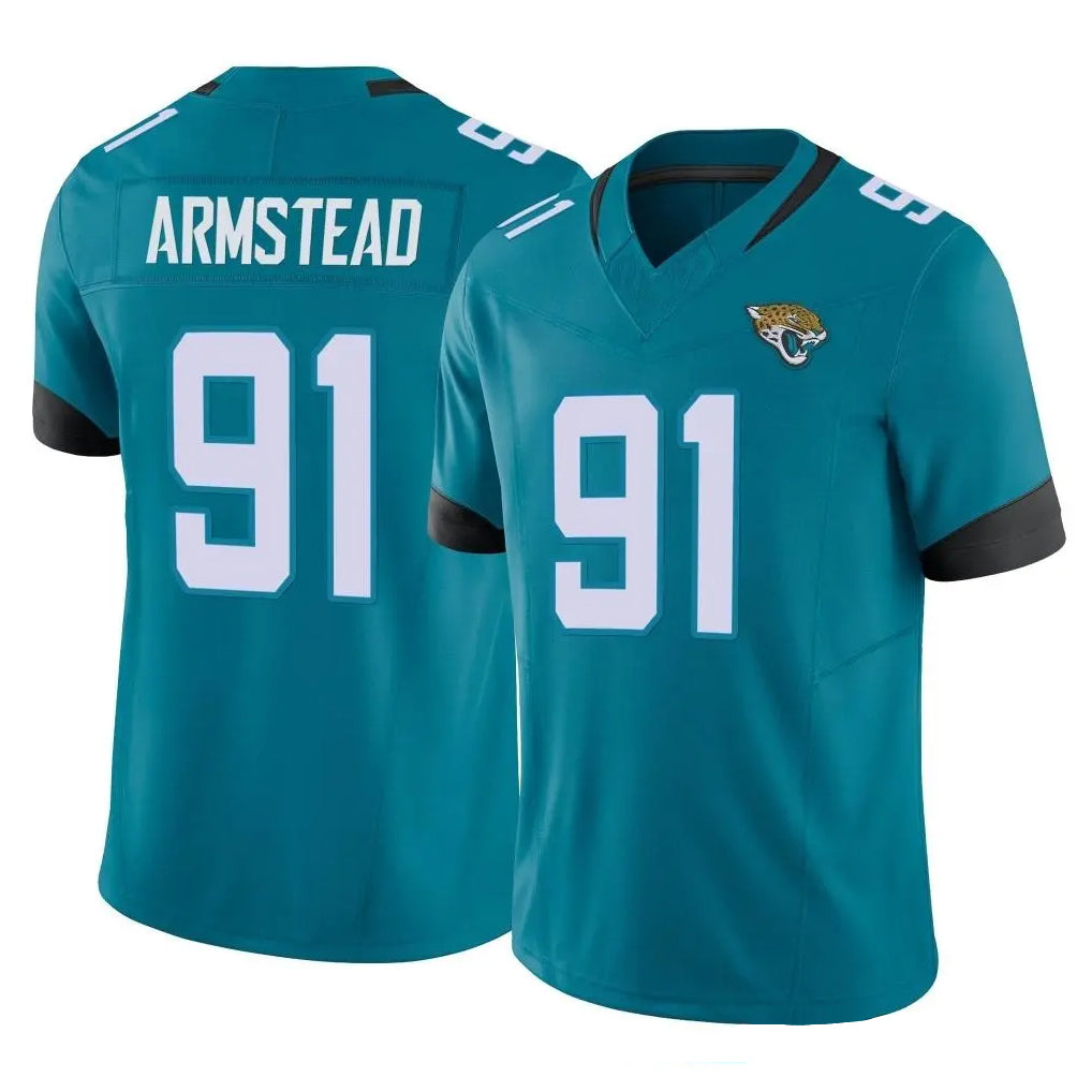 J.Jaguars #91 Arik Armstead Player Teal Vapor F.U.S.E. Limited Home Game Gdoa Stitched Jerseys