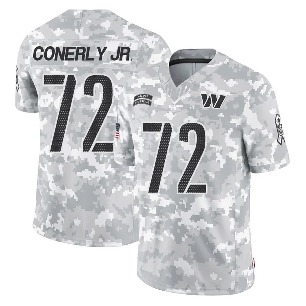W.Commanders #72 Josh Conerly Jr. Player Arctic Camo Limited Salute To Service Home Game Gdoa Stitched Jerseys