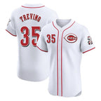 C.Reds #35 Jose Trevino Player White Limited Elite Home Gdoa Stitched Jerseys