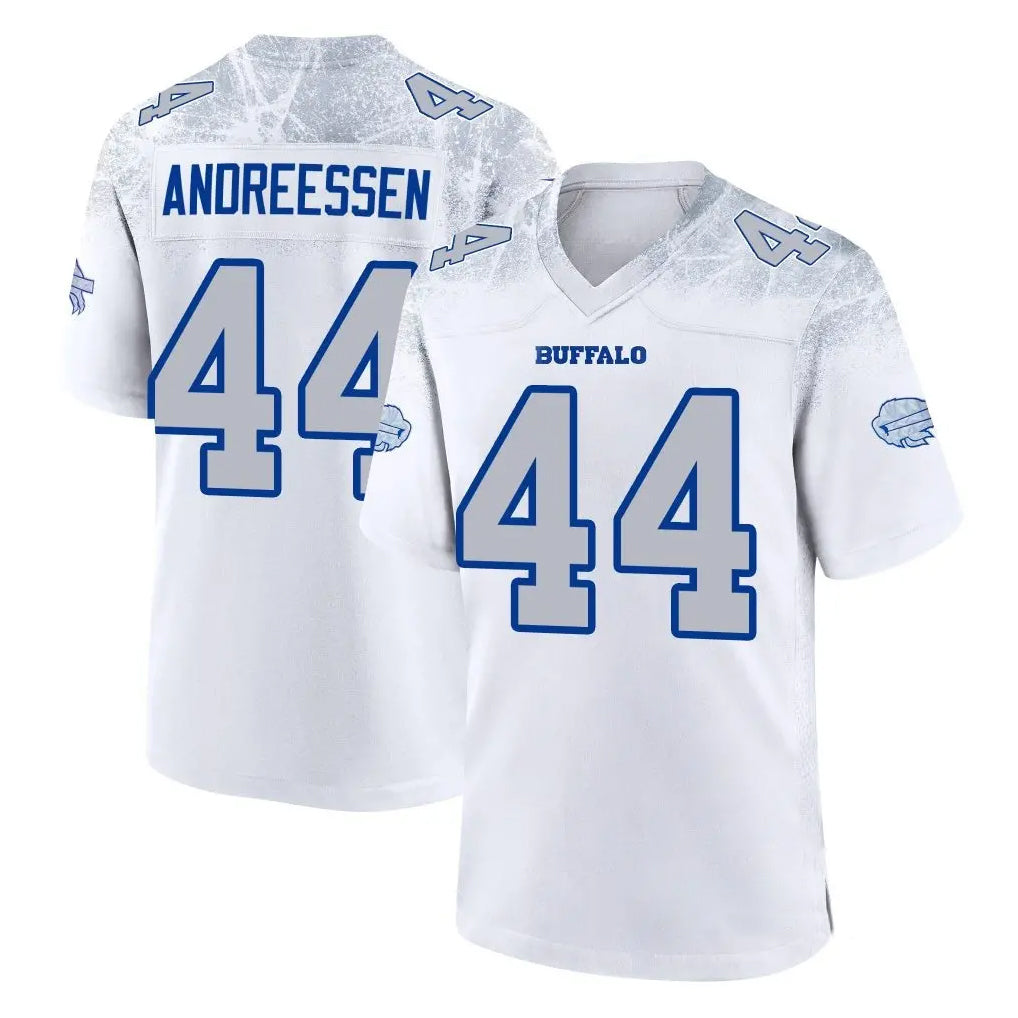 B.Bills #44 Joe Andreessen Player White Rivalries Collection Gdoa Stitched Jerseys