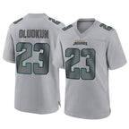 J.Jaguars #23 Foyesade Oluokun Player Gray Atmosphere Fashion Home Game Gdoa Stitched Jerseys