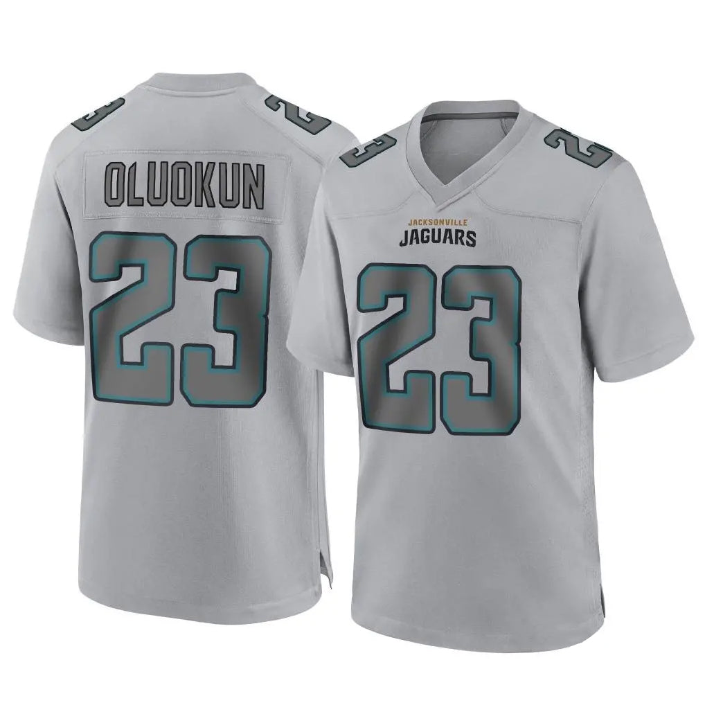 J.Jaguars #23 Foyesade Oluokun Player Gray Atmosphere Fashion Home Game Gdoa Stitched Jerseys
