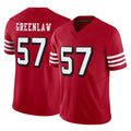 SF.49ers #57 Dre Greenlaw Player Red Limited Alternate Vapor F.U.S.E. Home Game Gdoa Stitched Jerseys