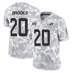 M.Dolphins #20 Jordyn Brooks Player Arctic Camo Salute To Service Limited Game Gdoa Stitched Jerseys