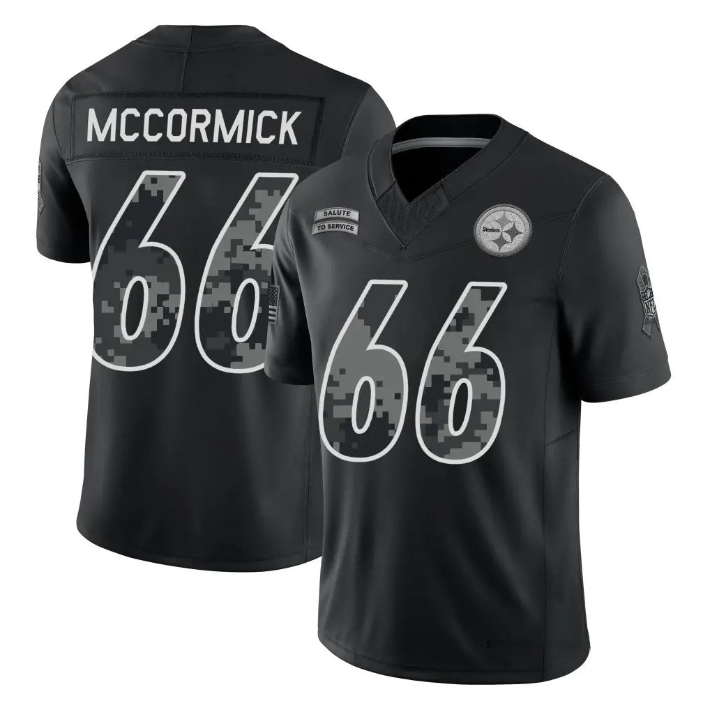 P.Steelers #66 Mason McCormick Player Black Limited 2026 Salute to Service Home Game Gdoa Stitched Jerseys