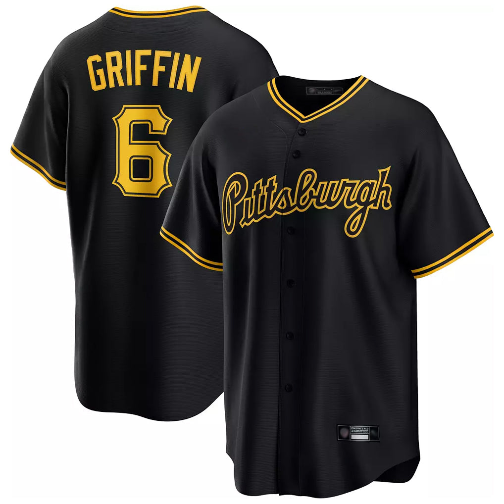 P.Pirates #6 Konnor Griffin Player Black Alt Home Game Fdoa Stitched Jerseys