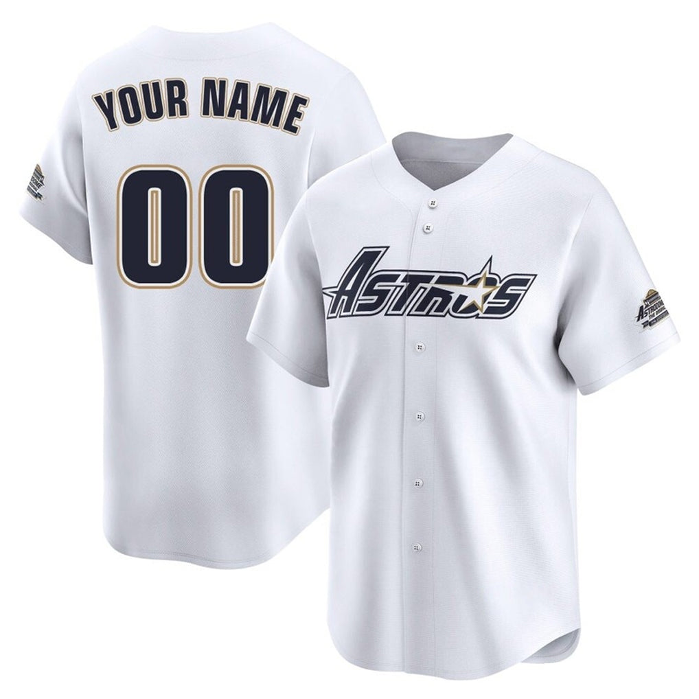 Custom H.Astros White Throwback Cooperstown Collection Limited Any Name & Number Gdoa Stitched Jerseys
