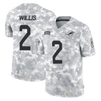 M.Dolphins #2 Malik Willis Player Arctic Camo Salute To Service Limited Game Gdoa Stitched Jerseys