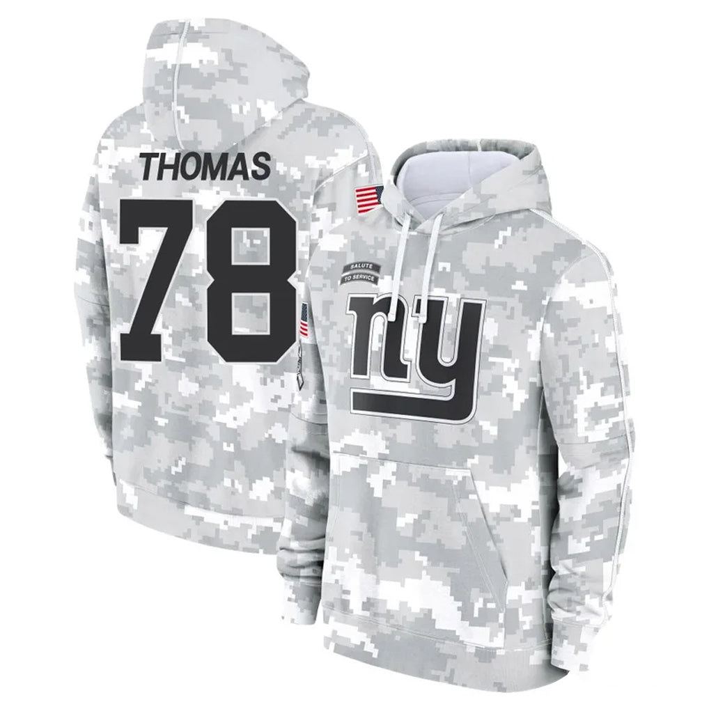 NY.Giants #78 Andrew Thomas Player Arctic Camo Salute to Service Pullover Hoodies Limited Game Gdoa Stitched Jerseys