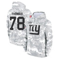 NY.Giants #78 Andrew Thomas Player Arctic Camo Salute to Service Pullover Hoodies Limited Game Gdoa Stitched Jerseys