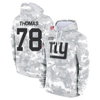 NY.Giants #78 Andrew Thomas Player Arctic Camo Salute to Service Pullover Hoodies Limited Game Gdoa Stitched Jerseys