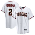 A.Diamondbacks #2 Geraldo Perdomo Player White Home Game Gdoa Stitched Jerseys