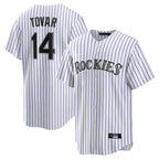 C.Rockies #14 Ezequiel Tovar Player White Game Home Gdoa Stitched Jerseys