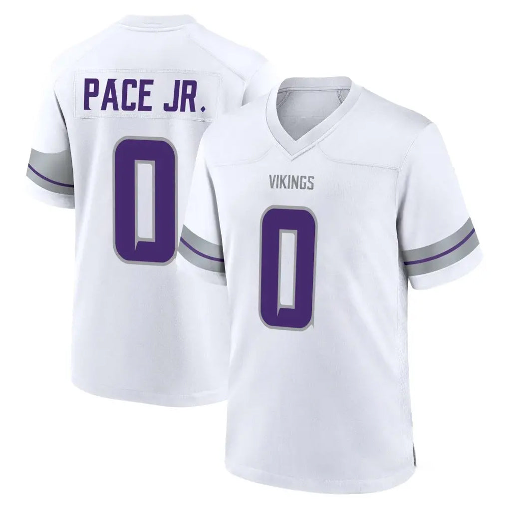 M.Vikings #0 Ivan Pace Jr. Player White Alternate Home Game Gdoa Stitched Jerseys