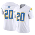 LA.Chargers #20 Cam Hart Player White Limited Vapor F.U.S.E. Home Game Gdoa Stitched Jerseys