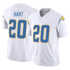 LA.Chargers #20 Cam Hart Player White Limited Vapor F.U.S.E. Home Game Gdoa Stitched Jerseys