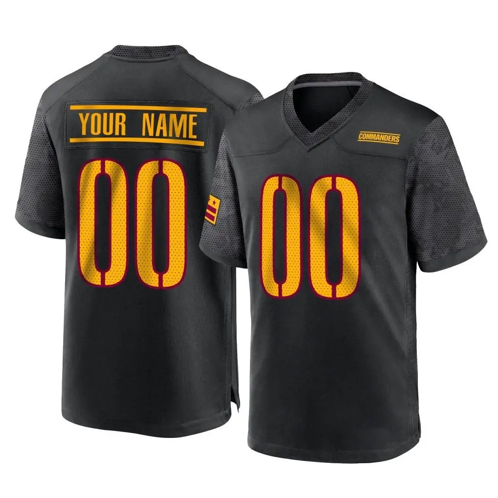 Custom W.Commanders Black Home Game Any Name & Numbers Gdoa Stitched Jerseys