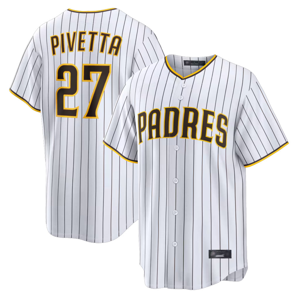 S.Diego Padres #27 Nick Pivetta Player White Home Limited Fdoa Stitched Jerseys