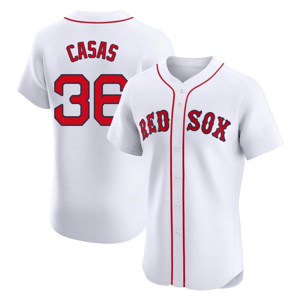 B.Red Sox #36 Triston Casas Player White Limited Elite Home Game Gdoa Stitched Jerseys