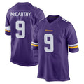 M.Vikings #9 J.J. McCarthy Player Purple Home Game Gdoa Stitched Jerseys