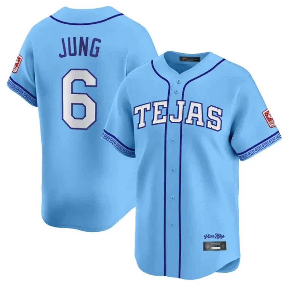 T.Rangers #6 Josh Jung Player Light Blue 2026 City Connect Limited Fdoa Stitched Jerseys