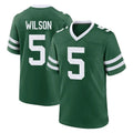 NY.Jets #5 Garrett Wilson Player Green Legacy Home Game Gdoa Stitched Jerseys