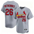 St. Louis Cardinals #26 JJ Wetherholt Player Gray Home Limited Fdoa Stitched Jerseys