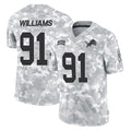 D.Lions #91 Tyleik Williams Player Arctic Camo Salute To Service Limited Gdoa Stitched Jerseys