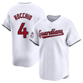 C.Guardians #4 Brayan Rocchio Player White Limited Home Gdoa Stitched Jerseys