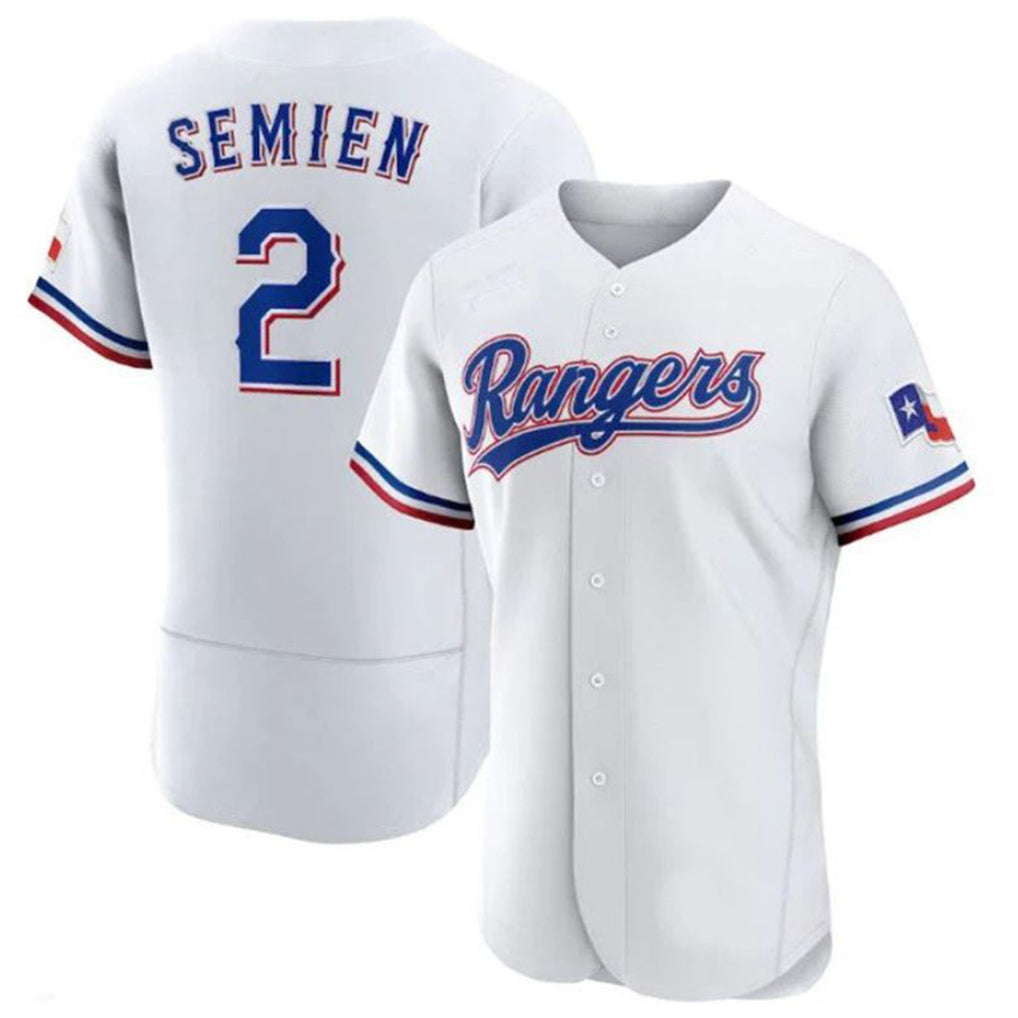 T.Rangers #2 Marcus Semien Player Gold Collection Limited White Elite Fdoa Stitched Jerseys