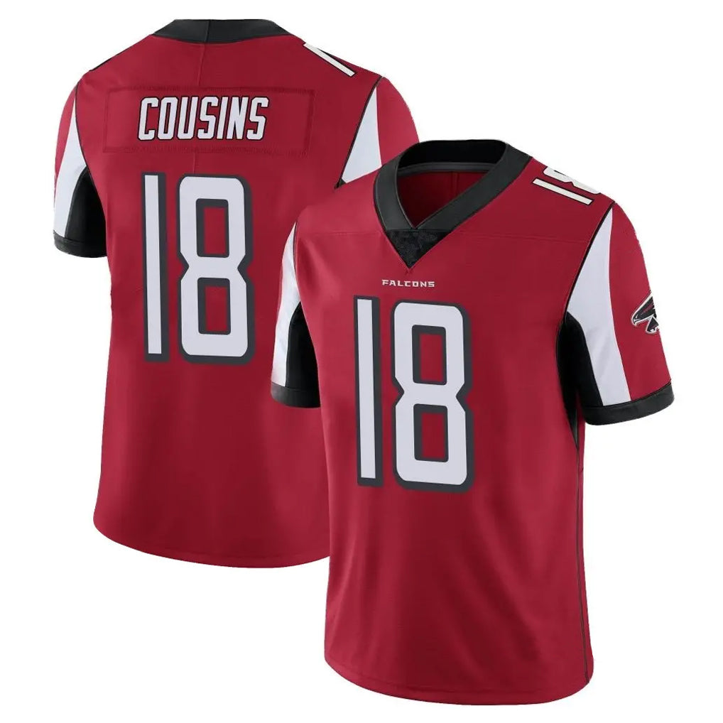 A.Falcons #18 Kirk Cousins Player Red Color Vapor Untouchable Limited Home Game Gdoa Stitched Jerseys