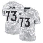 D.Broncos #73 Frank Crum Player Arctic Camo Salute To Service Limited Gdoa Stitched Jerseys