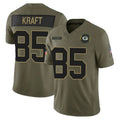 GB.Packers #85 Tucker Kraft Player Olive 2025 Salute To Service Limited Home Game Gdoa Stitched Jerseys