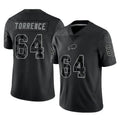 B.Bills #64 O'Cyrus Torrence Player Black RFLCTV Limited Gdoa Stitched Jerseys
