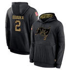 TB.Buccaneers #2 Emeka Egbuka Player Black Salute to Service Sideline Performance Pullover Hoodies Home Game Gdoa Stitched Jerseys