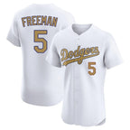 LA.Dodgers #5 Freddie Freeman Player Gold Limited Elite Home Fdoa Stitched Jerseys