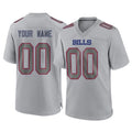 Custom B.Bills Gray Fashion Home Game Any Name & Numbers Gdoa Stitched Jerseys