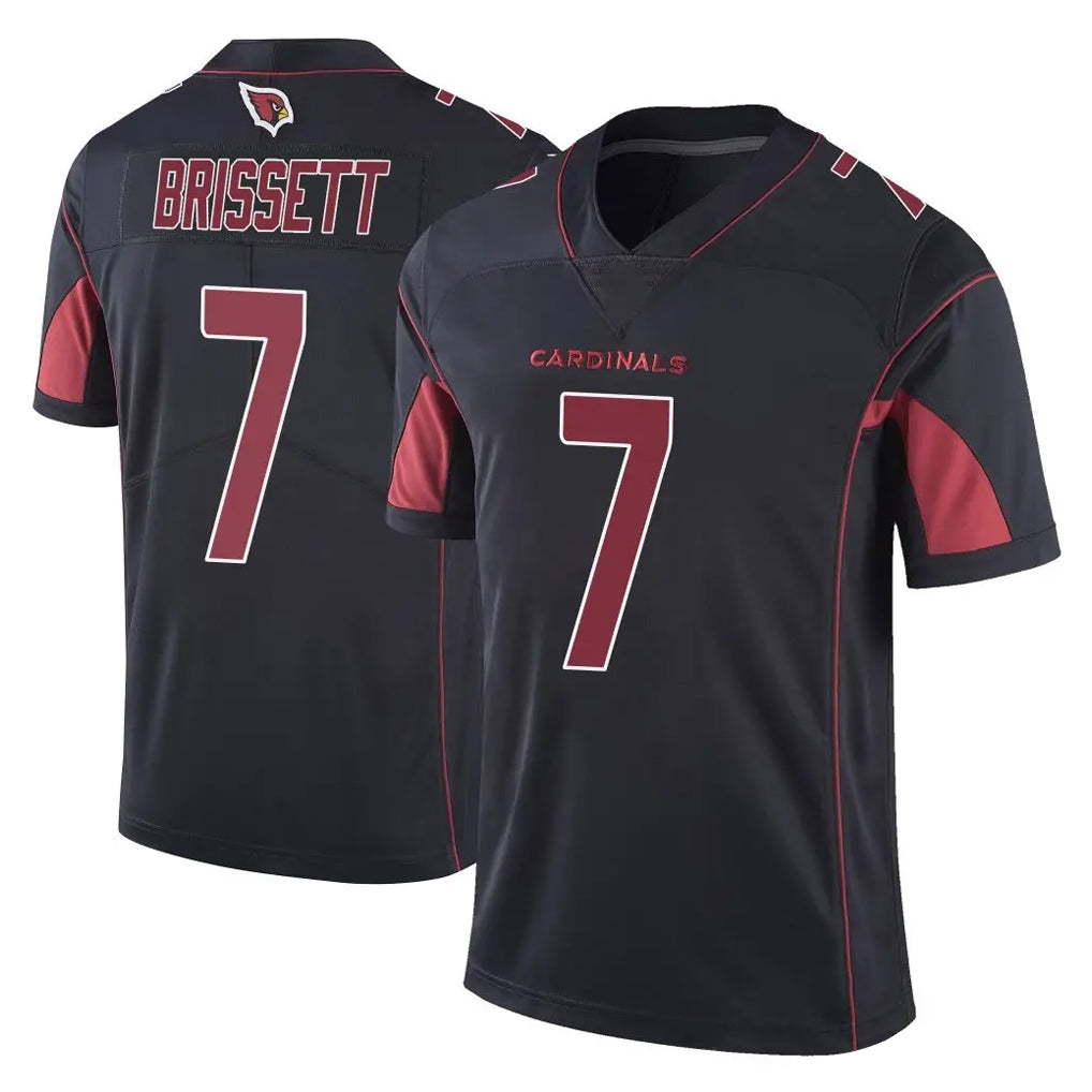 A.Cardinals #7 Jacoby Brissett Player Black Limited Color Rush Vapor Untouchable Home Game Gdoa Stitched Jerseys