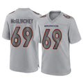 D.Broncos #69 Mike McGlinchey Player Gray Atmosphere Fashion Limited Game Gdoa Stitched Jerseys