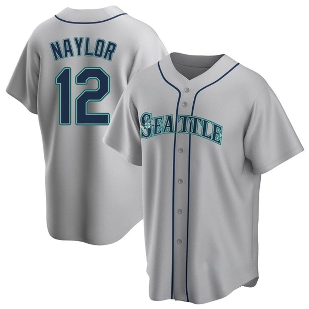 S.Mariners #12 Josh Naylor Player Gray Home Game Fdoa Stitched Jerseys