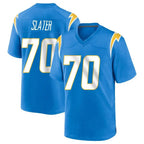 LA.Chargers #70 Rashawn Slater Player Blue Home Game Gdoa Stitched Jerseys