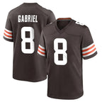 C.Browns #8 Dillon Gabriel Player Brown Home Game Gdoa Stitched Jerseys
