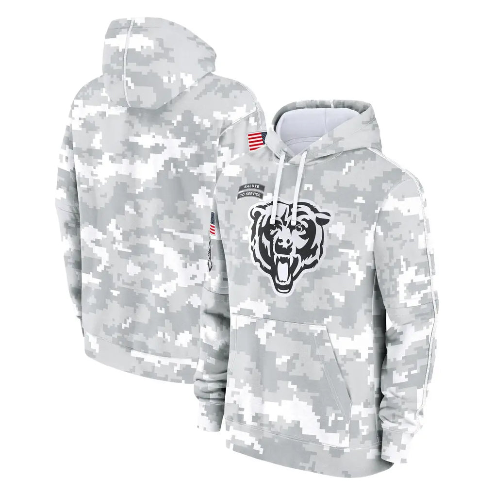 C.Bears ## Bears Blank Player Arctic Camo Salute to Service Pullover Hoodies Limited Gdoa Stitched Jerseys