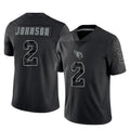 A.Cardinals #2 Will Johnson Player Black RFLCTV Limited Home Game Gdoa Stitched Jerseys