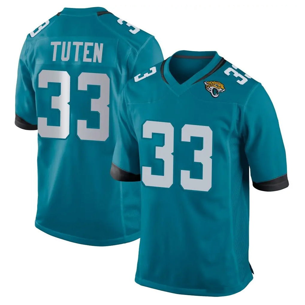 J.Jaguars #33 Bhayshul Tuten Player Teal Home Game Gdoa Stitched Jerseys