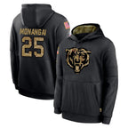 C.Bears #25 Kyle Monangai Player Black Salute to Service Pullover Hoodies Limited Gdoa Stitched Jerseys