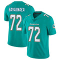 M.Dolphins #72 Jonah Savaiinaea Player Aqua Limited Vapor Untouchable Home Game Gdoa Stitched Jerseys